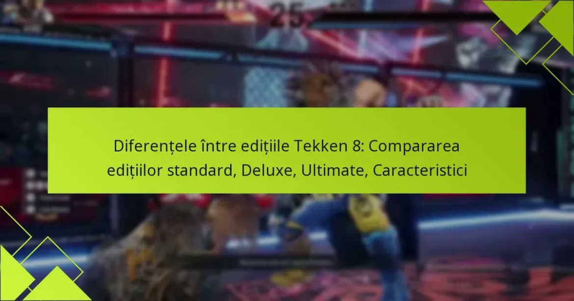Diferențele între edițiile Tekken 8: Compararea edițiilor standard, Deluxe, Ultimate, Caracteristici