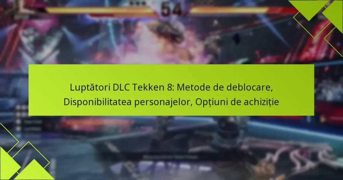 Luptători DLC Tekken 8: Metode de deblocare, Disponibilitatea personajelor, Opțiuni de achiziție