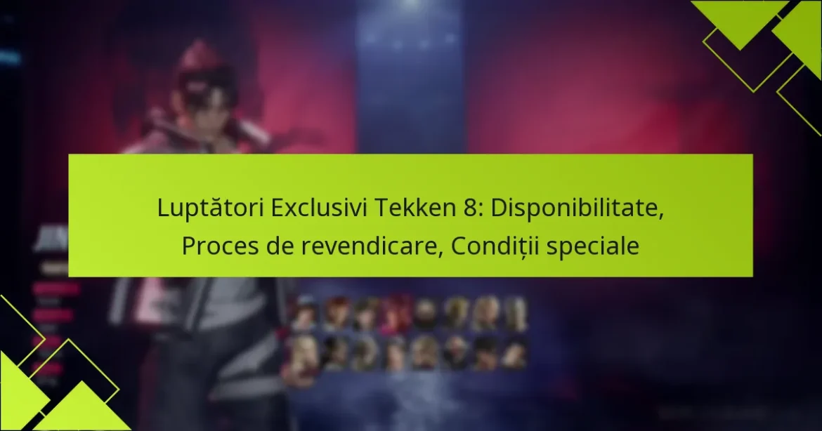 Luptători Exclusivi Tekken 8: Disponibilitate, Proces de revendicare, Condiții speciale