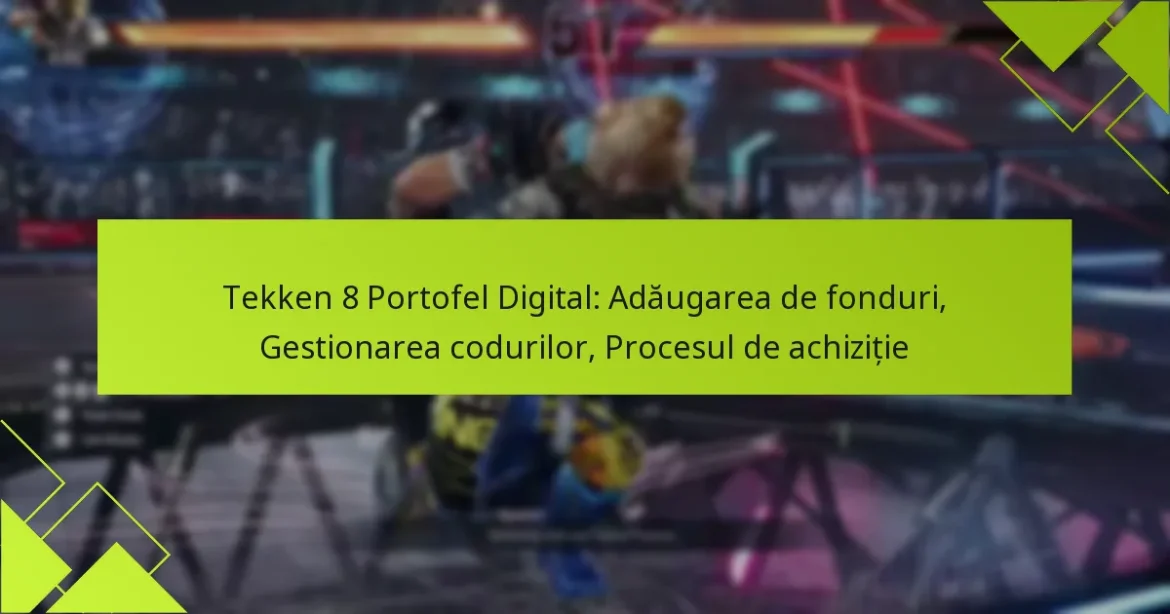 Tekken 8 Portofel Digital: Adăugarea de fonduri, Gestionarea codurilor, Procesul de achiziție